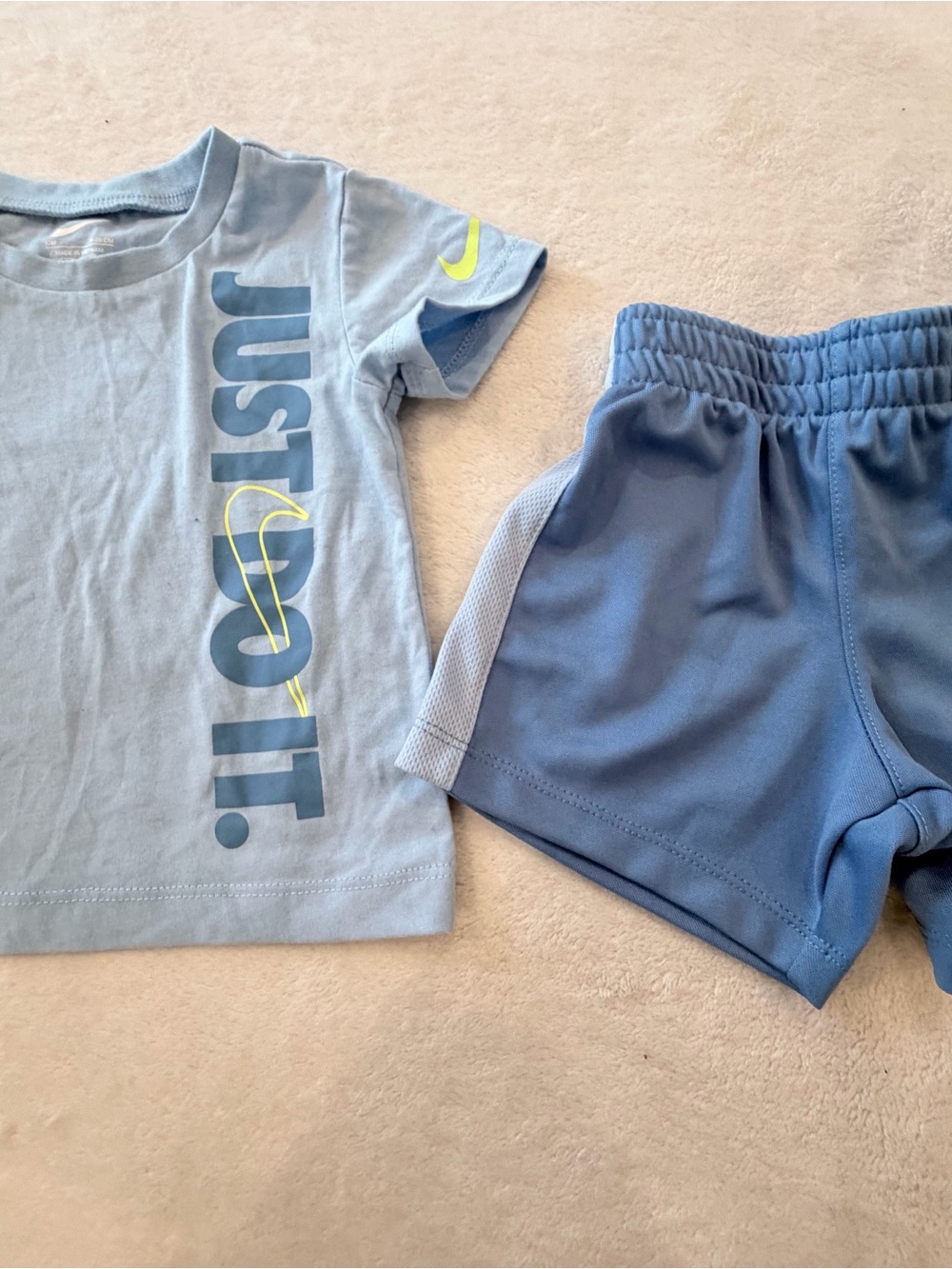 Nike Light Blue Athletic Shorts with Elastic Waistband